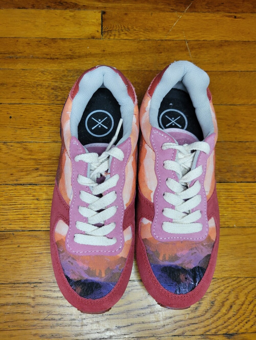 Inkkas Pink Multi-Color Lace-Up Sneakers Andes Size 7